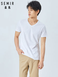 SEMIR Brand T Shirt Men 2019 New Fashion Letter Printed Fashionable Round Neck T-shirts Men's Short Sleeve tshirt